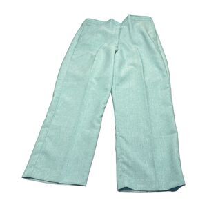 Alfred Dunner Wide Leg Pants Womens 14 Green Polyester Classic Pockets High-Rise